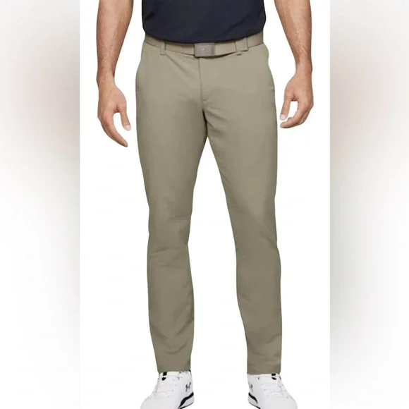 UNDER ARMOUR lot of 2 pairs men’s golf pants taper 30/32 UA sport dress khaki - Picture 1 of 7